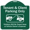 Signmission Tenant And Client Parking Violators Towed Away Heavy-Gauge Aluminum Sign, 18" x 18", GW-1818-9751 A-DES-GW-1818-9751 - alternate 1